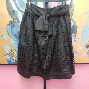 W by Worth Black Laser Cut Evening Skirt